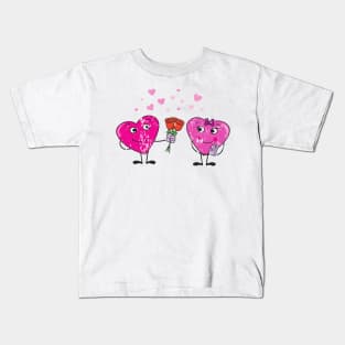 Retro Vintage Grunge Valentine's Day Kids T-Shirt